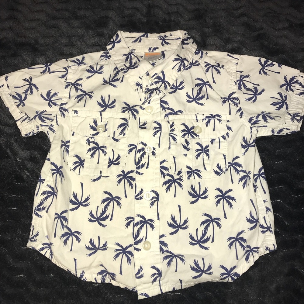 🌴Baby Boy Palm Tree Print Button Up | 12-18 Month